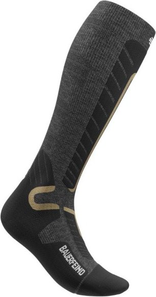 Thumbnail - Bauerfeind Sports - Ski Alpine Compression Socks - Skisocken Gr 42-45 - L: 41-46 cm schwarz/grau