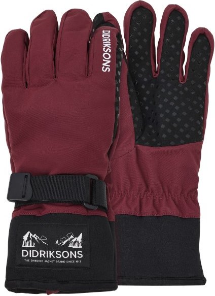 Didriksons - Kid's Lovas Five Finger Glove 2 - Handschuhe Gr 6 rot/schwarz
