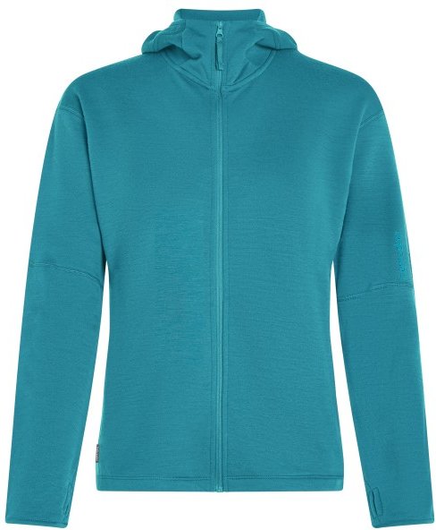 Thumbnail - Icebreaker - Women's 360 Realfleece Elem L/S Zip Hoodie - Merinohoodie Gr S türkis