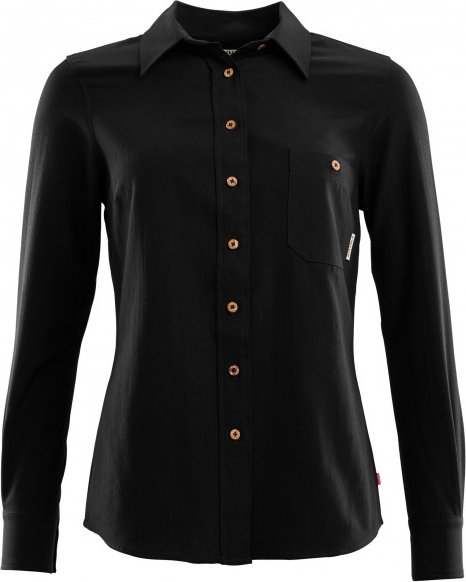 Thumbnail - Aclima - Women's Meander Tie Front Shirt - Bluse Gr XXL schwarz