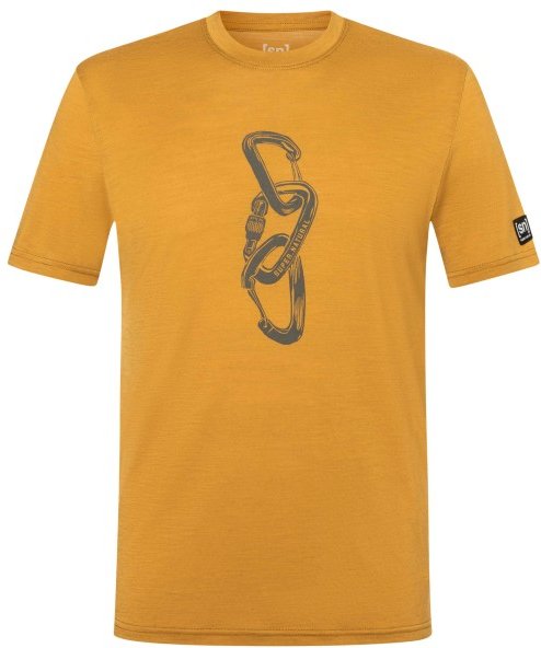 super.natural - Carabineri Tee - Merinoshirt Gr 48/50 - M orange/gelb