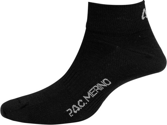 P.A.C. - Merino Quarter - Multifunktionssocken Gr 43-47 schwarz