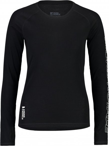 Thumbnail - Mons Royale - Women's Bella Tech L/S - Merinounterwäsche Gr S schwarz