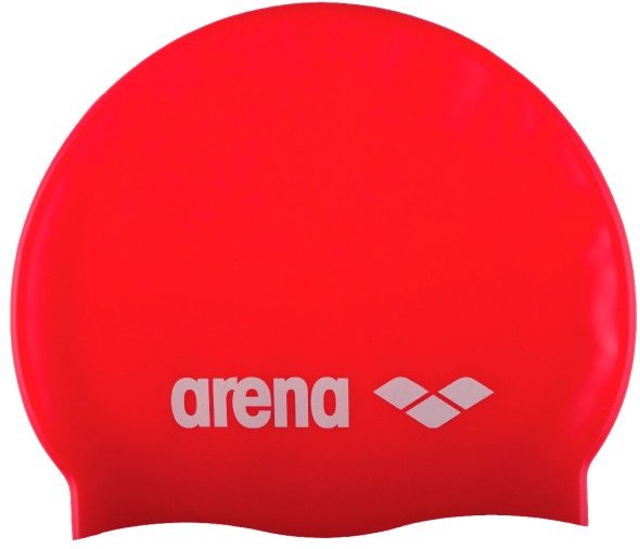 Arena - Classic Silicone - Badekappe rot/weiß