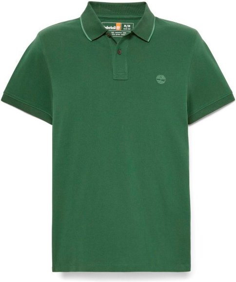 Timberland - Millers River Printed Neck S/S Polo - Polo-Shirt Gr S grün