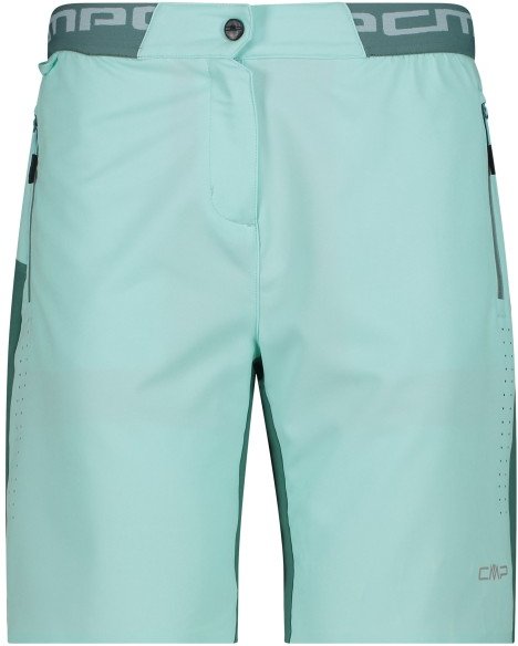 CMP - Women's Free Bike Stretch Bermuda + Mesh Underwear - Radhose Gr 46 blau/türkis