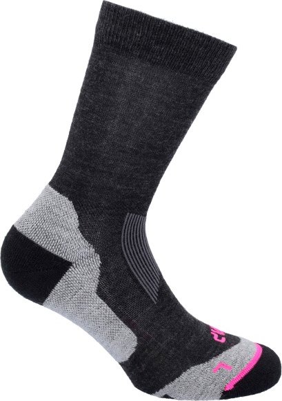 CMP - Women's Trekking Wool Sock - Wandersocken Gr 39-42 schwarz/grau