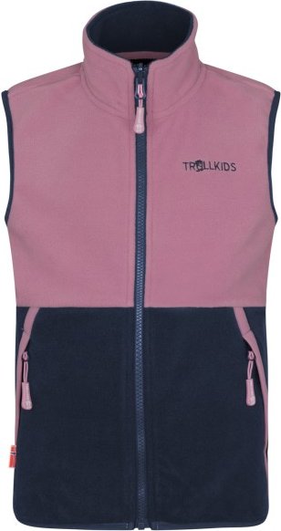 Trollkids - Kid's Kjerag Vest - Fleeceweste Gr 140 rosa/blau