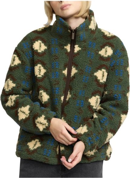 Thumbnail - Selfhood - Women's Printed Teddy - Fleecejacke Gr M oliv