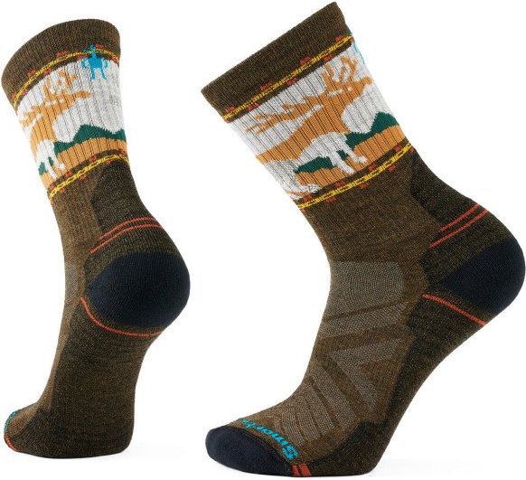Thumbnail - Smartwool - Hike Light Cushion Mountain Moose Crew Socks - Wandersocken Gr L braun