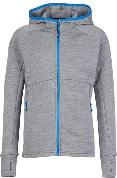 Stoic - Kid's MerinoFleece240 StorforsSt. Zip Hoody - Merinohoodie Gr 140 grau