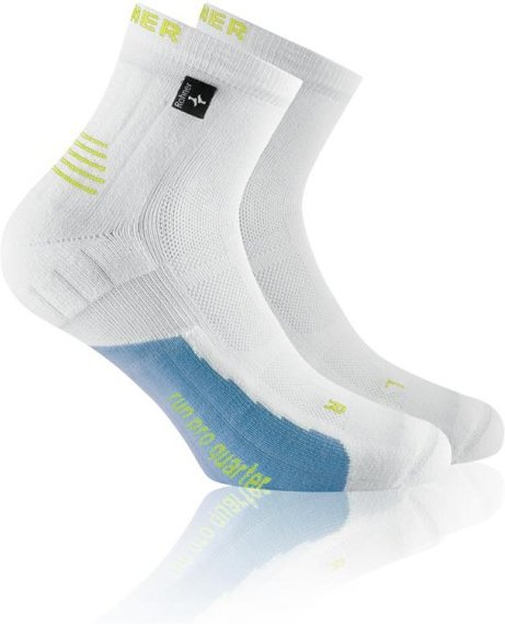 Thumbnail - Rohner - Run Pro Quarter L/R - Laufsocken Gr 44-46 grau/weiß