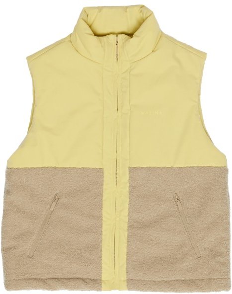 Mazine - Women's Fabric Blocking Vest - Fleeceweste Gr XS beige