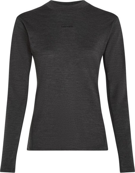 Thumbnail - Icebreaker - Women's 200 Merinofine Ace L/S Mock Neck - Merinounterwäsche Gr M grau/schwarz