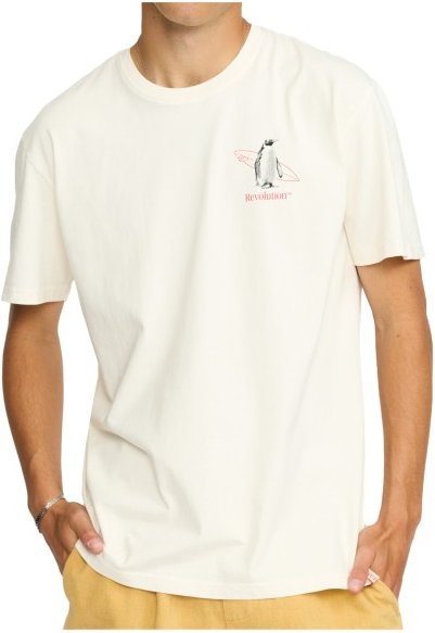 Revolution - Printed T-Shirt Pinguin - T-Shirt Gr XL weiß