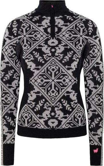 Kari Traa - Women's Saga Half Zip - Merinounterwäsche Gr L grau/schwarz