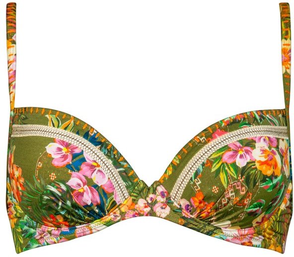 Watercult - Women's Sunset Florals Bikini Top 7374 - Bikini-Top Gr 42 - C oliv