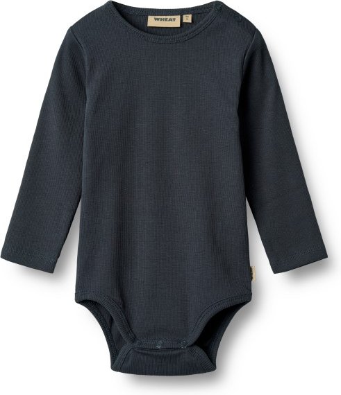 WHEAT - Kid's Rib Body L/S Spencer - Alltagsunterwäsche Gr 62 blau