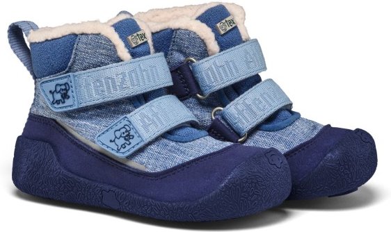 Thumbnail - Affenzahn - Kid's Lauflerner Winterstiefel Vegan Snuggy - Winterschuhe Gr 24 blau