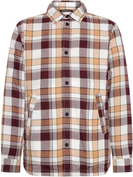 Thumbnail - KnowledgeCotton Apparel - Checked Loose Fit Padded Overshirt - Hemd Gr S braun