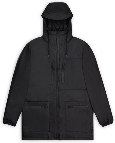 Rains - Cargo Long Jacket W3 - Regenjacke Gr S schwarz