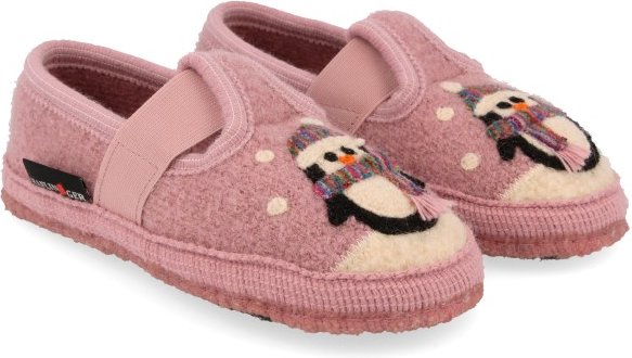 Thumbnail - Haflinger - Kid's Pinguin - Hüttenschuhe Gr 23 rosa
