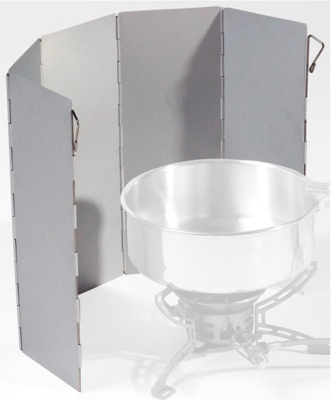 Thumbnail - Origin Outdoors - Alu Windschutz Faltbar Gr 78 x 26 cm metallic