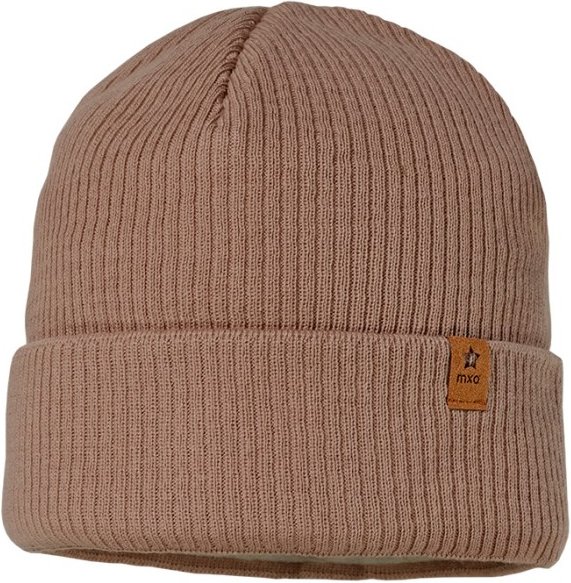 maximo - Kid's Mini-Beanie Umschlag mit Fleecefutter - Mütze Gr 55-57 cm braun