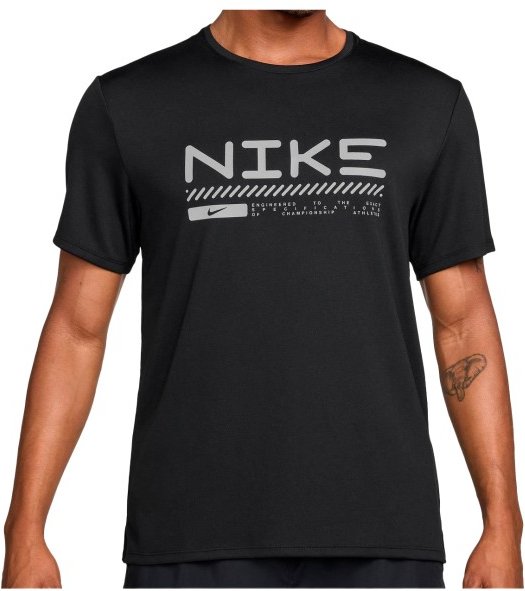 Thumbnail - Nike - Miler Winterized S/S Running Top - Laufshirt Gr L schwarz