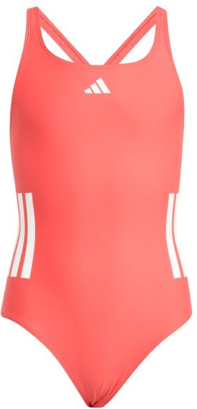 Thumbnail - adidas - Kid's 3 Stripes Bold Swimsuit - Badeanzug Gr 152 rot