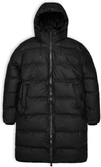 Thumbnail - Rains - Alta Longer Puffer Jacket W3T4 - Winterjacke Gr L schwarz