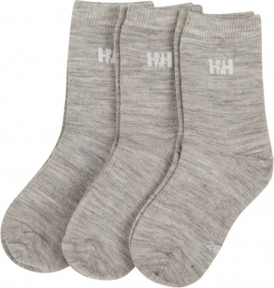 Thumbnail - Helly Hansen - Kid's Wool Sock Basic 3-Pack - Multifunktionssocken Gr 32-35 grau