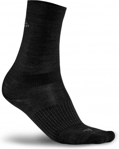 Thumbnail - Craft - 2-Pack Wool Liner Sock - Multifunktionssocken Gr 43-45 schwarz