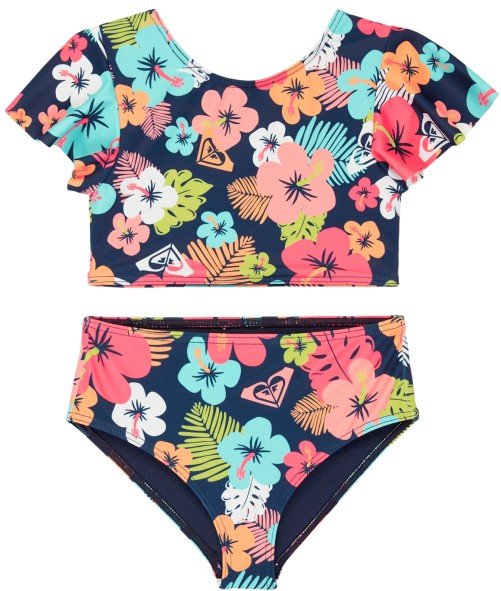 Roxy - Kid's Morning Flower Crop Top Set - Bikini Gr 6 Years bunt