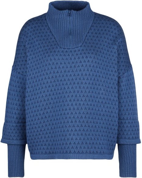 Stoic - Women's Heavy MerinoKnit MMXX.Norbotten Half Zip - Merinopullover Gr S blau