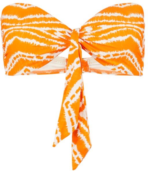 Seafolly - Women's Zanzibar Twist Tie Front Bandeau - Bikini-Top Gr 38 orange