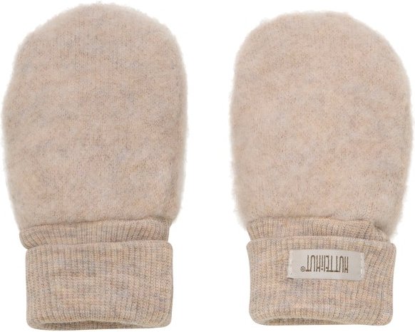 Huttelihut - Kid's Mittens Wool Fleece 2-Layer - Handschuhe Gr 50/56 beige
