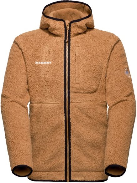 Thumbnail - Mammut - Falera Pro Midlayer Hooded Jacket - Fleecejacke Gr M braun/orange