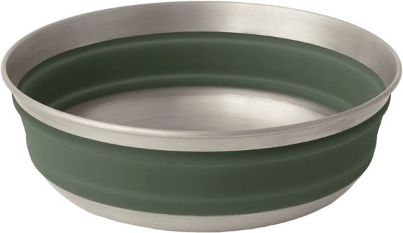 Sea to Summit - Detour Stainless Steel Collapsible Bowl - Schüssel Gr Large grau/oliv