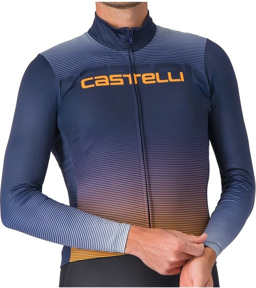 Castelli - Apice Thermal Jersey - Radtrikot Gr XL blau