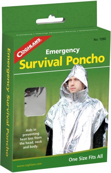 Coghlans - Survival-Poncho - Rettungsdecke grün/oliv
