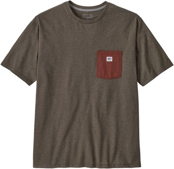 Patagonia - Shop Sticker Pocket Responsibili-Tee - T-Shirt Gr S braun