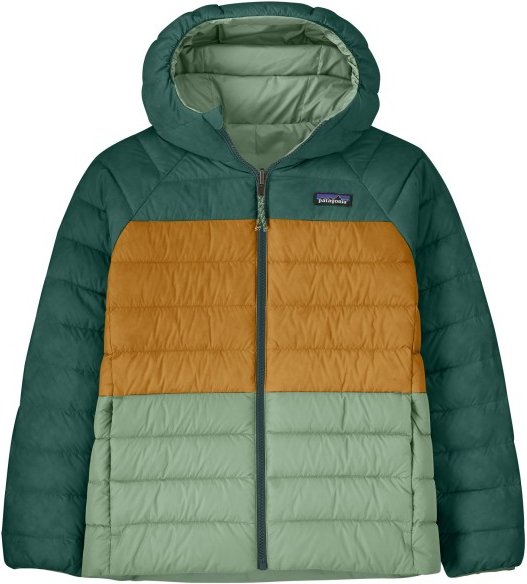 Patagonia - Kid's Reversible Down Sweater Hoody - Daunenjacke Gr XS grün