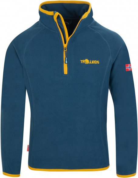 Trollkids - Kid's Nordland Half Zip - Fleecepullover Gr 128 blau