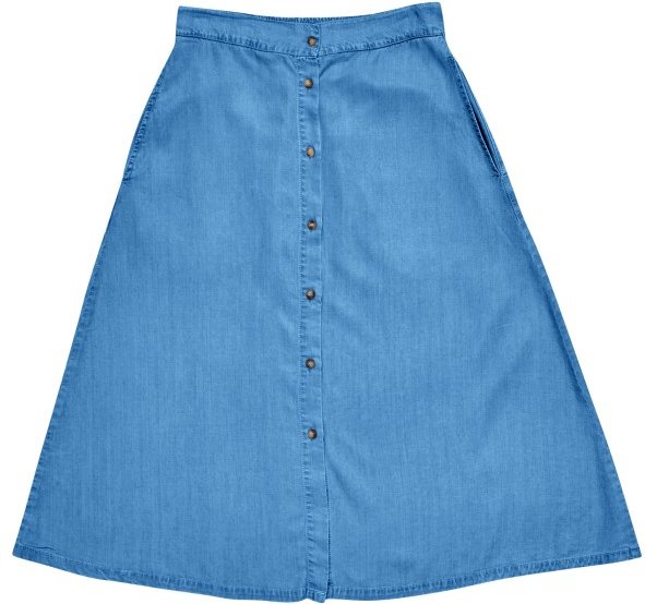 Mazine - Women's Denim Midi Skirt - Rock Gr XS blau