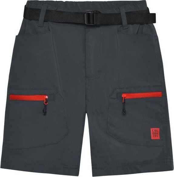 Color Kids - Kid's Shorts Outdoor with Zip Pockets - Shorts Gr 128 grau