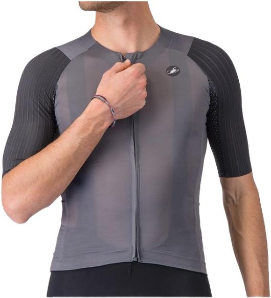 Castelli - Aero Race 8S Jersey - Radtrikot Gr XL grau