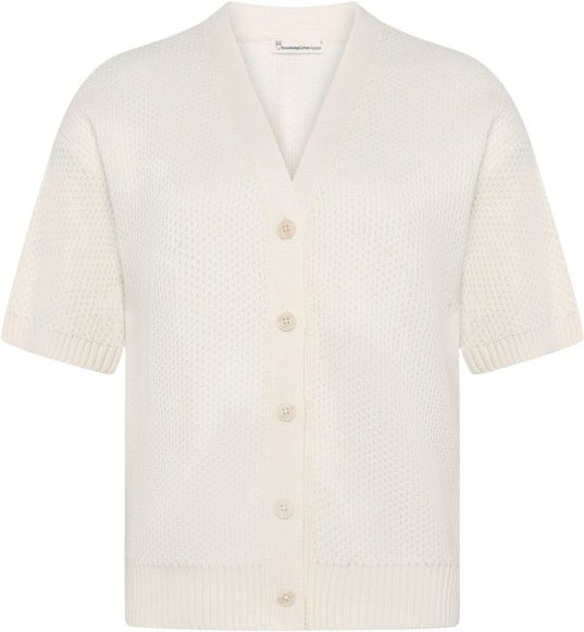 KnowledgeCotton Apparel - Women's Organic Cotton Knitted Cardigan - Pullover Gr S weiß