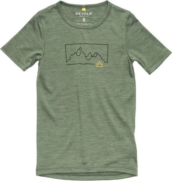 Devold - Kid's Active Outline Tee - Merinoshirt Gr 116 forest