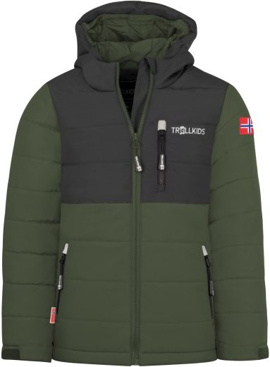 Thumbnail - Trollkids - Kid's Hemsedal Snow Jacket XT - Skijacke Gr 98 oliv